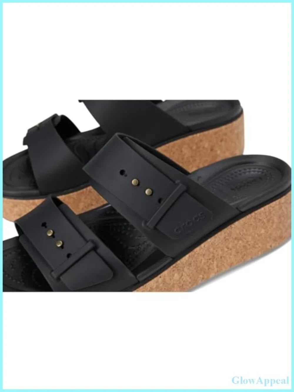 Crocs Brooklyn Cork Buckle Platform Sandals LiteRide Comfort Slip-On
